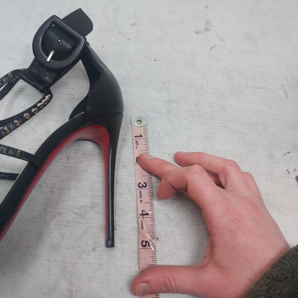 CHRISTIAN LOUBOUTIN Black Choca Strappy Sandal Heel Shoe - Picture 12 of 12